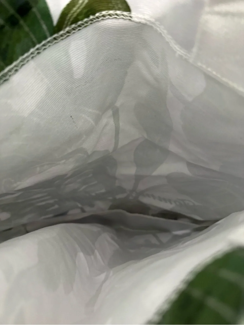 Tommy Bahama White Tote with Green Tropical Leaf Print NWT